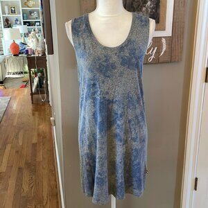 Sol Angeles Gray and Blue Sleeveless Tie Dye Dress size small